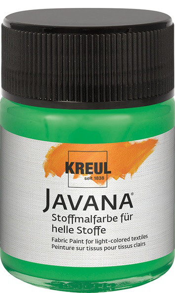 KREUL Javana Stoffmalfarbe für helle Stoffe, 50 ml, Brillantgrün