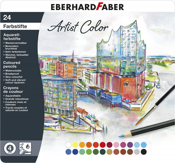 Eberhard Faber - 24 runde Artist Color Aquarellstifte