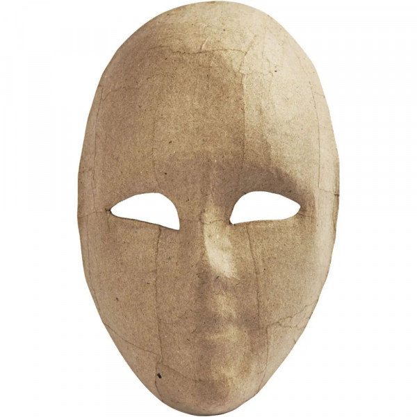 Maske Gesicht, aus Pappmaché, ca. 23 x 16 cm