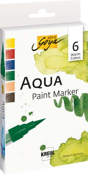 SOLO GOYA Aqua Paint Marker Warm Colors 6er Set