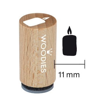 Woodies Mini Holzstempel, Ø 15 mm, Kerze