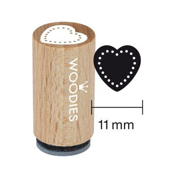 Woodies Mini Holzstempel, Ø 15 mm, Herz