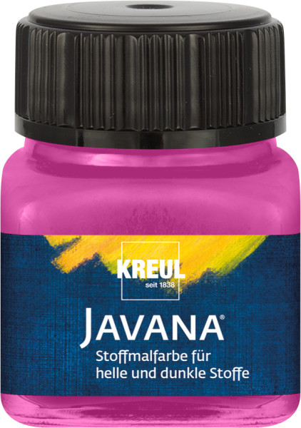 KREUL Javana Stoffmalfarbe für helle und dunkle Stoffe 20 ml, Magenta
