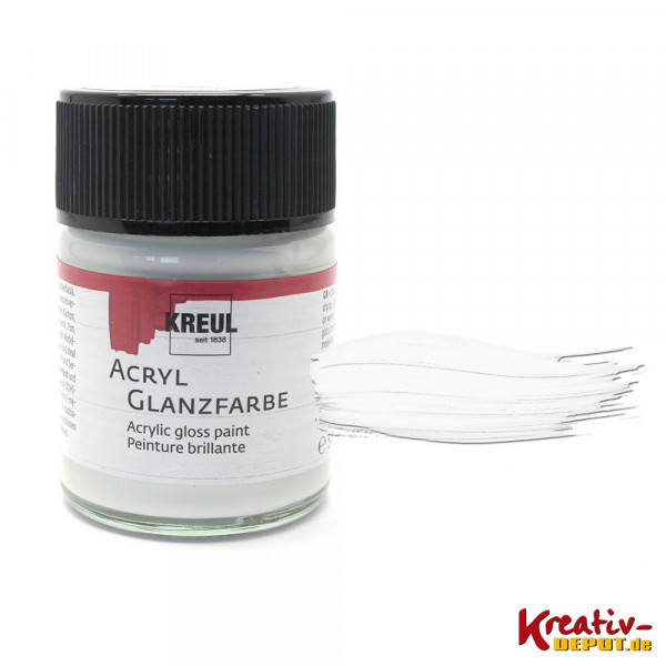 Kreul Acryl-Glanzfarbe, 50 ml, Weiß