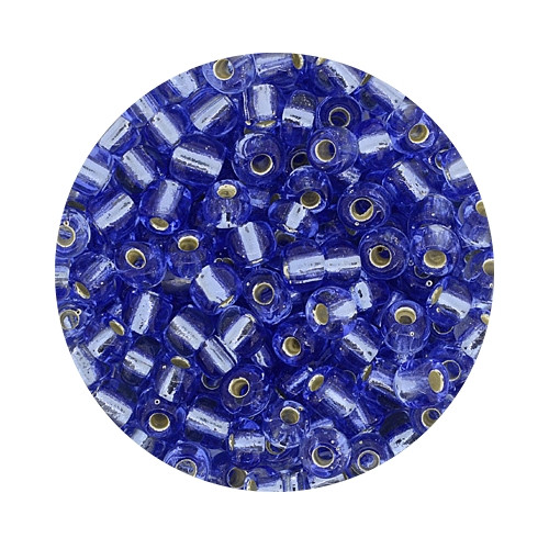 Rocailles aus China, 17gr. Dose, 4mm, hellblau silbereinzug
