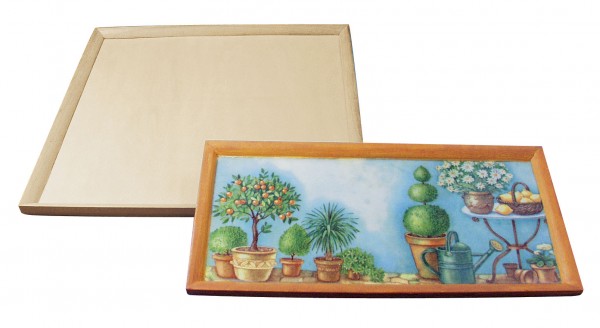 Holz-Rahmenplatte, 33 x 16,5 cm