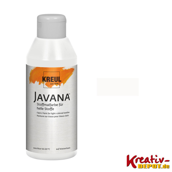 KREUL Javana Stoffmalfarbe für helle Stoffe 250 ml - weiß