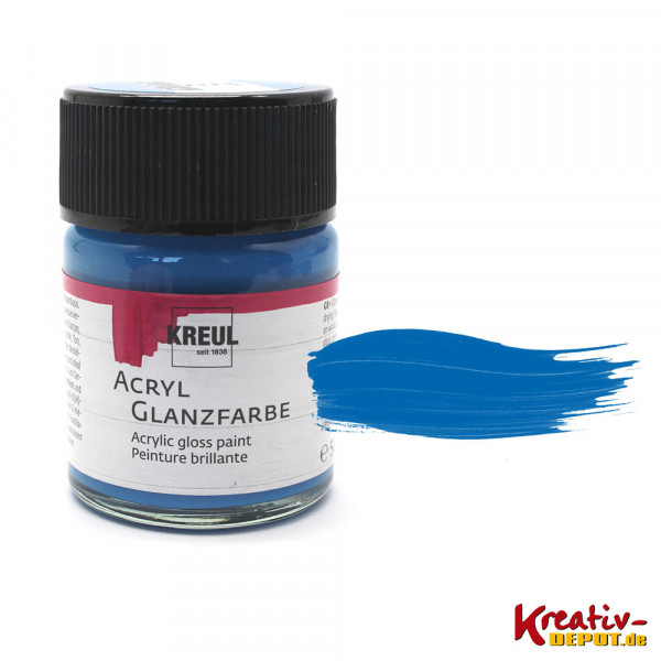 Kreul Acryl-Glanzfarbe, 50 ml, Blau