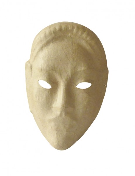 Maske afrikanisch, aus Pappmaché, 19,5 x 29,5 x 5 cm