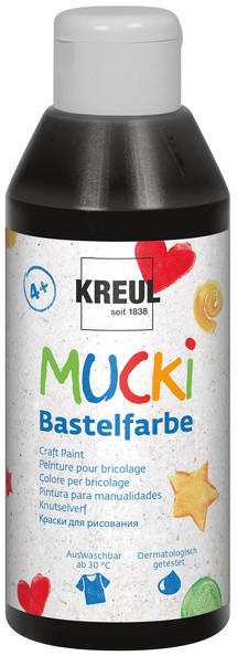 Mucki Bastelfarbe, 250 ml, Schwarz