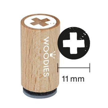 Woodies Mini Holzstempel, Ø 15 mm, Kreuz