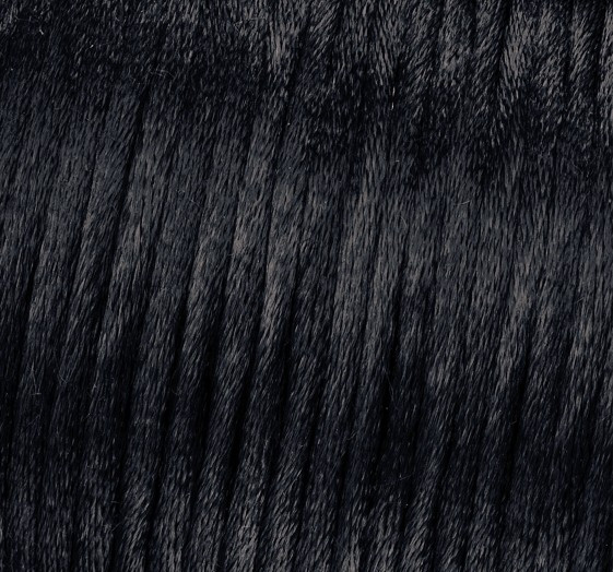 Satin Flechtkordel, Länge 50 m, Stärke 2 mm, schwarz