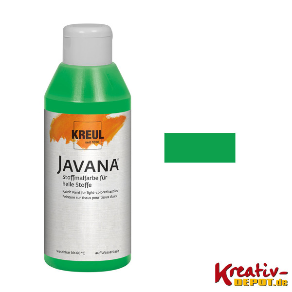 KREUL Javana Stoffmalfarbe für helle Stoffe 250 ml - brillantgrün