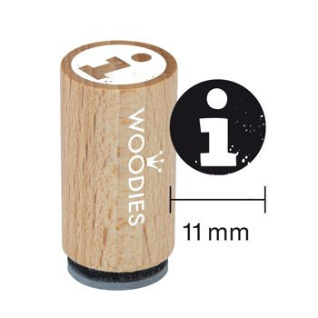 Woodies Mini Holzstempel, Ø 15 mm, i Info
