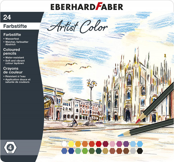 Eberhard Faber - 24 hexagonal Artist Color Farbstifte