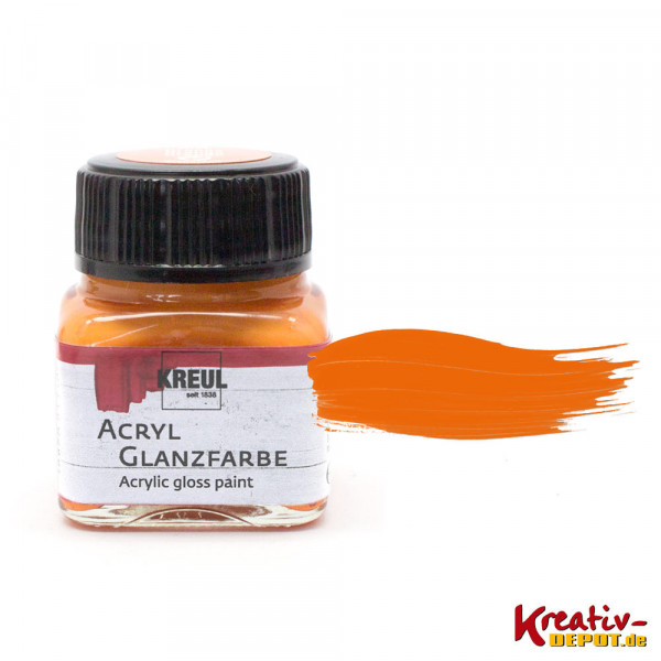 Kreul Acryl-Glanzfarbe, 20 ml, Orange