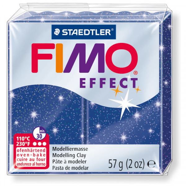 FIMO effect, Modelliermasse, 57 g, Glitter Blau