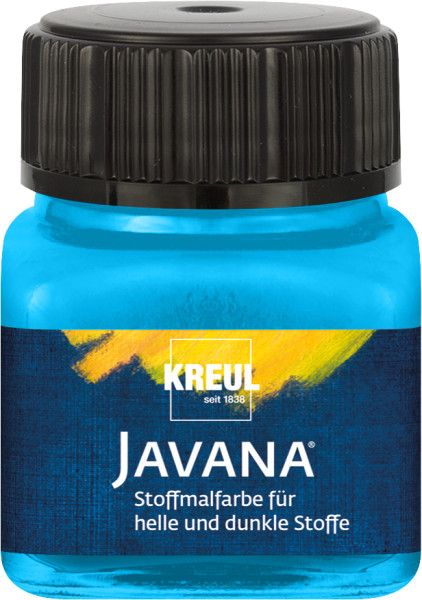 KREUL Javana Stoffmalfarbe für helle und dunkle Stoffe 20 ml, Hellblau
