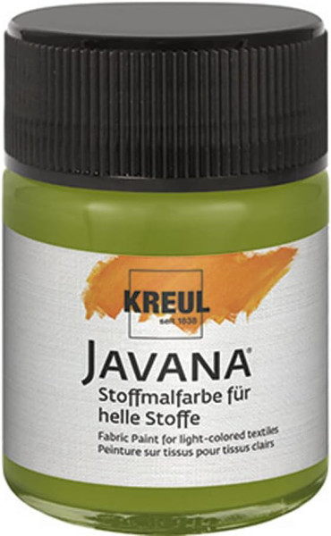 KREUL Javana Stoffmalfarbe für helle Stoffe, 50 ml, Olivgrün