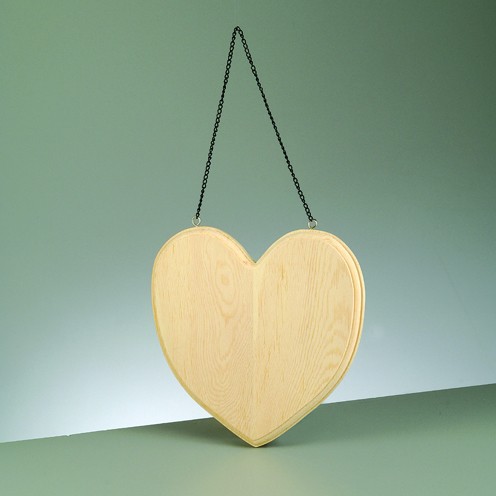 Schild Herz, aus Holz, 19,5x19 cm