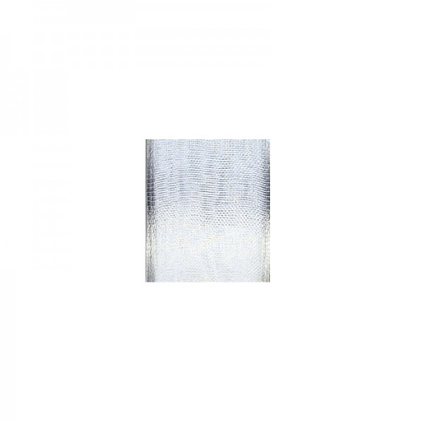 Chiffonband mit Drahtkante, 40mm breit, 5m lang - weiß