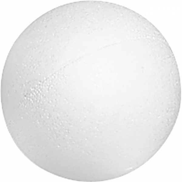 Styroporkugel, 12 cm Ø weiß, einteilig massiv