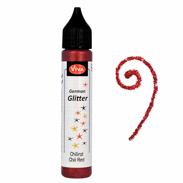 German-Glitter, 28 ml, Chilirot