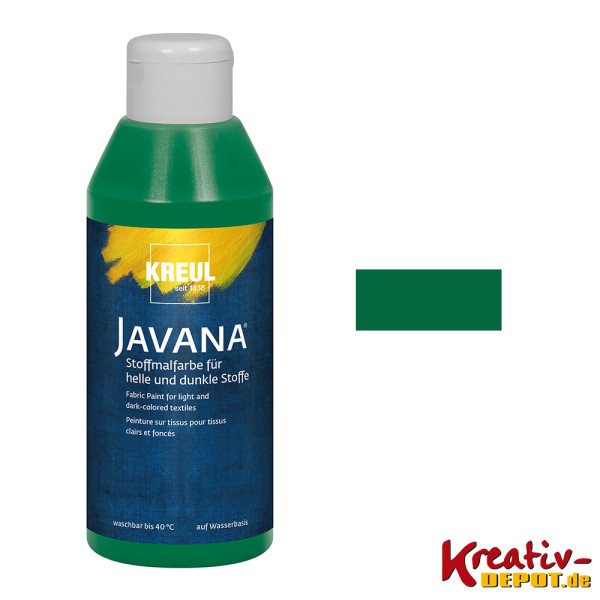 KREUL Javana Stoffmalfarbe für helle und dunkle Stoffe 250 ml - dunkelgrün