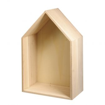 Holz Rahmen Haus, aus Holz, mit Aufhänger, 24 x 16 x 8 cm