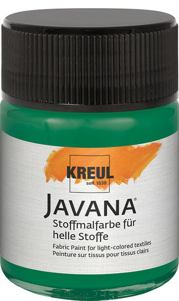 KREUL Javana Stoffmalfarbe für helle Stoffe, 50 ml, Dunkelgrün