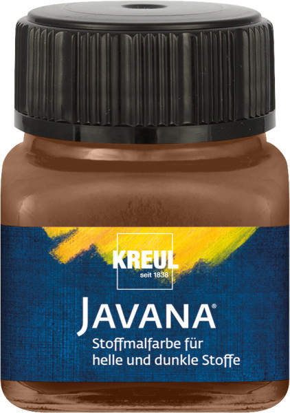 KREUL Javana Stoffmalfarbe für helle und dunkle Stoffe 20 ml, Rehbaum
