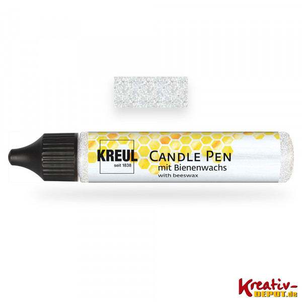 KREUL Candle Pen, 29 ml, Glitter-Silber
