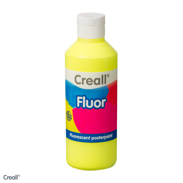 Creall-fluor, fluorenzierende Farbe, 250 ml Flasche, gelb