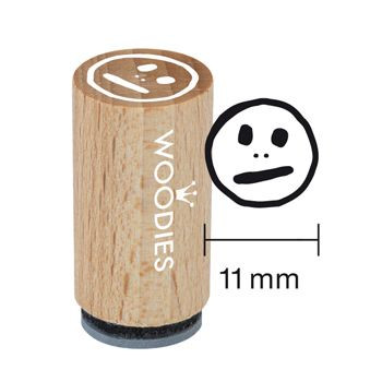 Woodies Mini Holzstempel, Ø 15 mm, Smiley