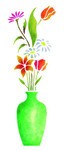 Motiv-Schablonen Blumenvase 18x50 cm