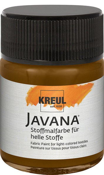 KREUL Javana Stoffmalfarbe für helle Stoffe, 50 ml, Dunkelbraun
