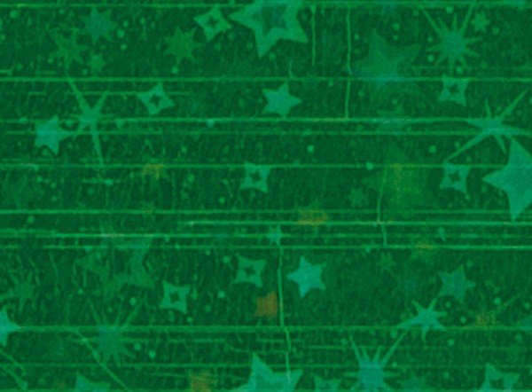 Verzierwachsplatte, flitter Stern, 200x100x0,5mm, grün