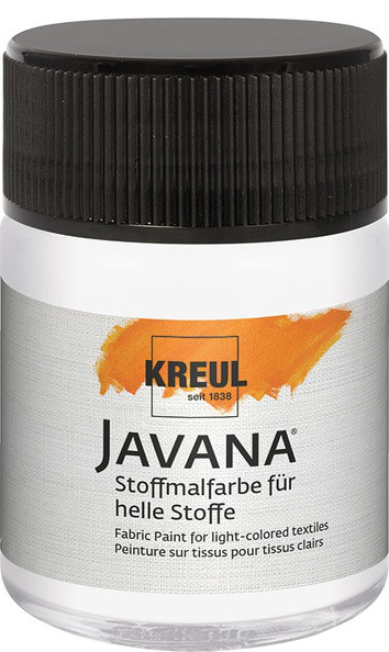 KREUL Javana Stoffmalfarbe für helle Stoffe, 50 ml, Weiß