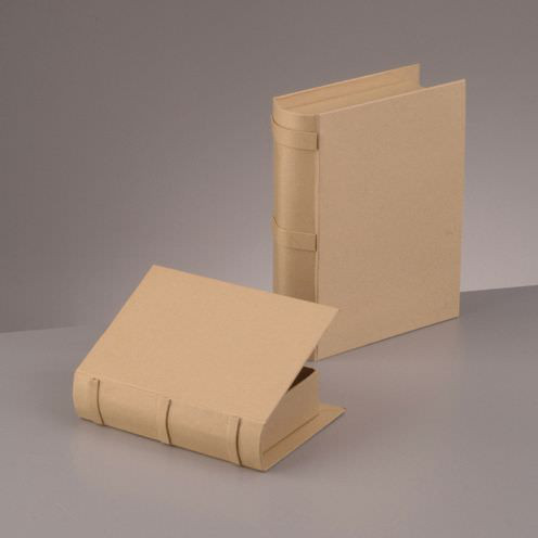 Boxen-Set Buch, aus Pappmaché, 2-teilig