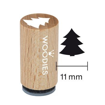 Woodies Mini Holzstempel, Ø 15 mm, Tannenbaum
