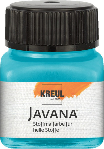KREUL Javana Stoffmalfarbe für helle Stoffe, 20 ml, Türkisblau