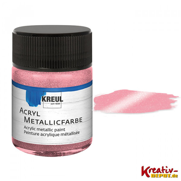 Kreul Acryl-Metallicfarbe, 50 ml, Metallic-Rosa