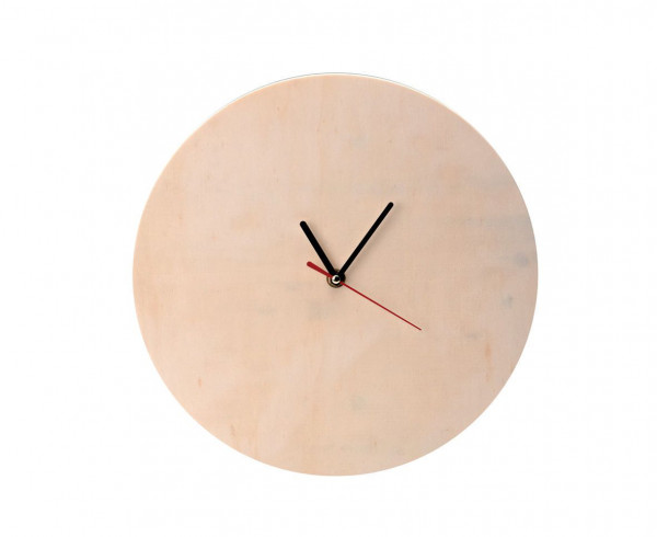 Holz-Uhr mit Uhrwerk, 30 cm