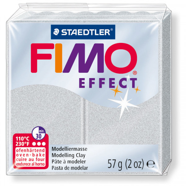 FIMO effect, Modelliermasse, 57 g, Metallic Silber