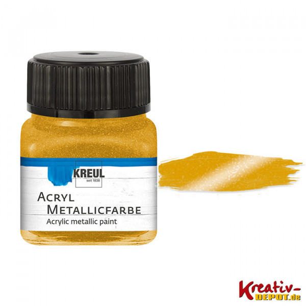 Kreul Acryl-Metallicfarbe, 20 ml, Gold
