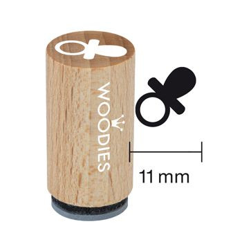 Woodies Mini Holzstempel, Ø 15 mm, Schnuller