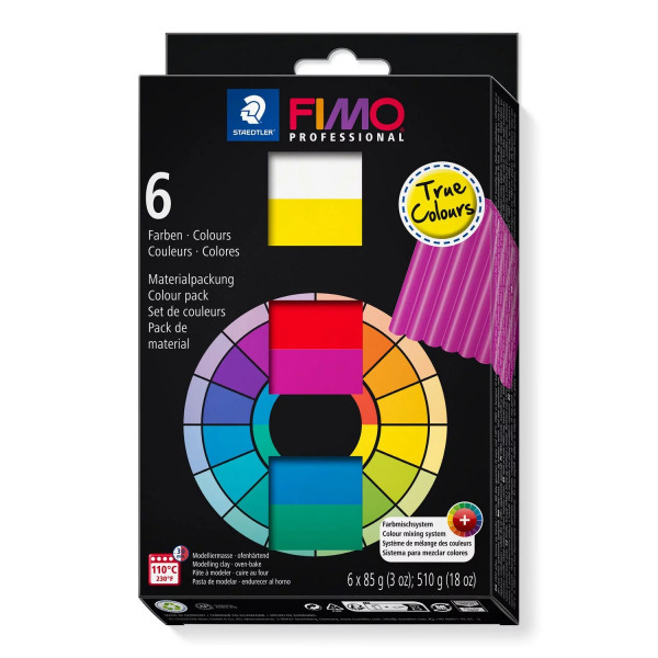 FIMO professional, Modelliermasse, 6x85g, True Colors