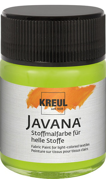 KREUL Javana Stoffmalfarbe für helle Stoffe, 50 ml, Leuchtgrün