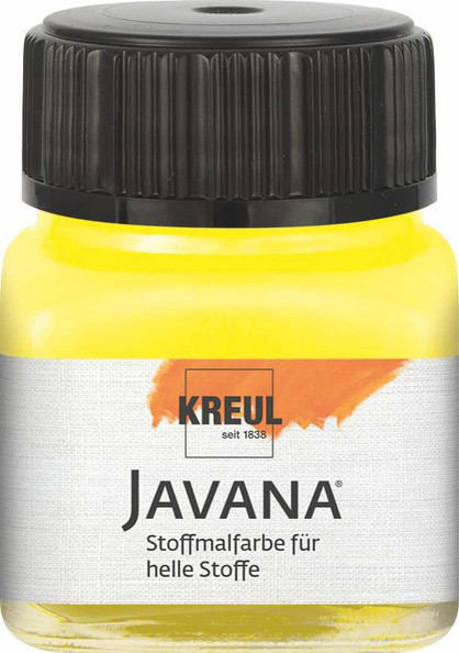 KREUL Javana Stoffmalfarbe für helle Stoffe, 20 ml, Citron