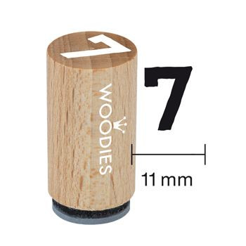 Woodies Mini Holzstempel, Ø 15 mm, 7